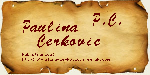 Paulina Čerković vizit kartica